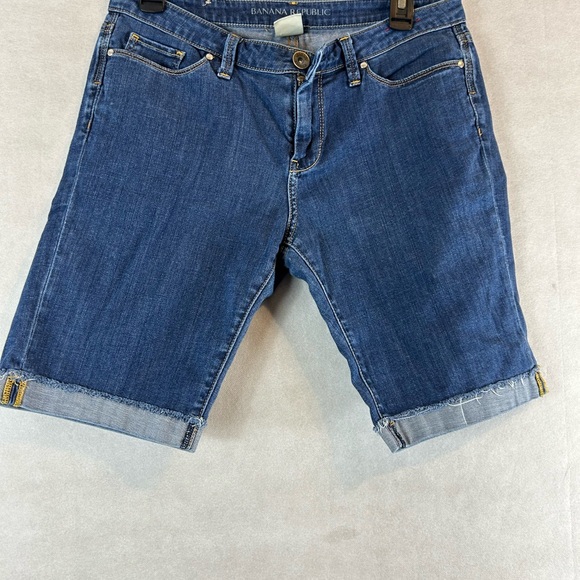 Banana Republic Jeans  Denim Bermuda Shorts Color Blue Size 30 - Picture 2 of 6